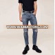 Latest man ripped denim jean china wholesale